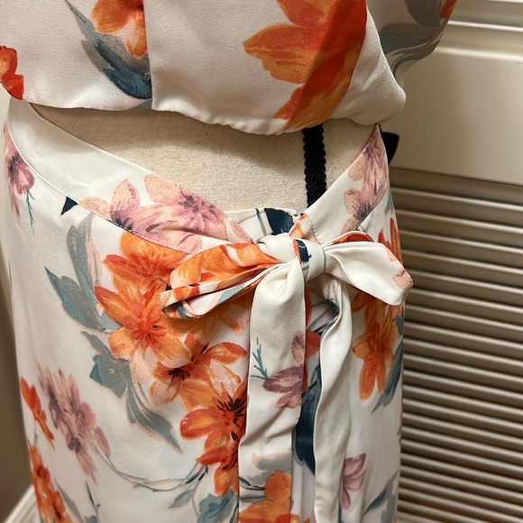 Lulus Bloom With a View White Floral Print Two-Piece Maxi Dress in White Floral - Picture 14 of 17